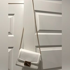 White/Gold Crossbody Purse